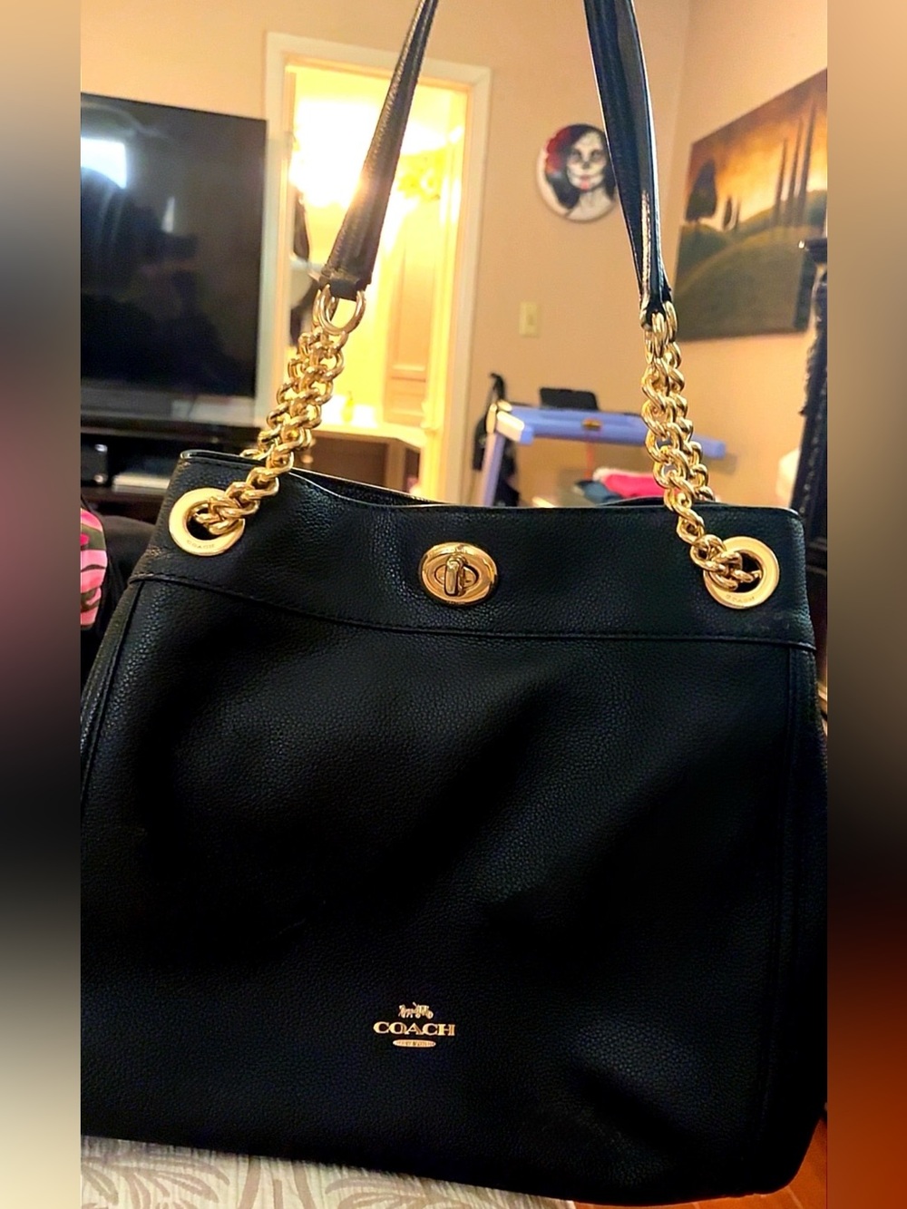 Coach Turnlock Edie Shoulder Bag